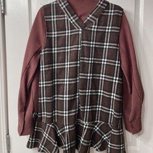 GRL Plaid dress and shirt